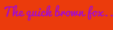 Image with Font Color A70DC3 and Background Color EB3B0C